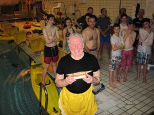 Gerry with his award.